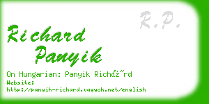 richard panyik business card